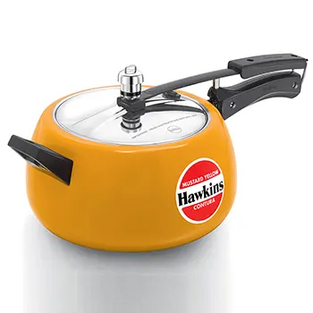 Ceramic-Coated Contura (Mustard Yellow) Aluminium Cooker 5 Litre